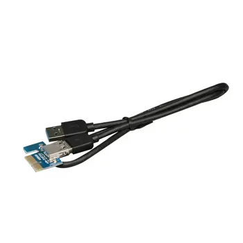 10pcs PCIe PCI-E PCI Express Riser Card 1x to 16x USB 3.0 Data Cable SATA to 4pin IDE Molex Power Supply 60cm for BTC, LTC, ETH