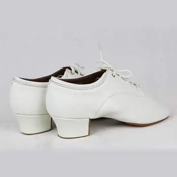 Dancesport Shoes 417 White Color Prossional Men Latin Dance Shoes for Practice and Completition Split Sole
