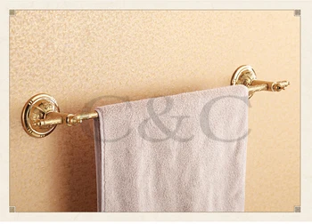 Single Bathroom Towel Bar Quality Assurance Towel Rail Noble And Elegant Solid Brass Gold Plating 1201