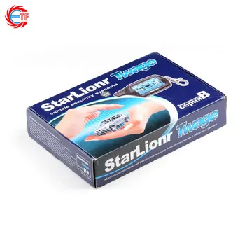 Russian Version Starlionr B9 Remott Engine Star 2 Way Auto Car Alarm System with LCD Key Chain Long distance Remote Control