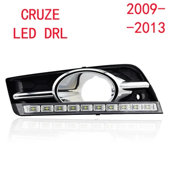 Turn off and dimming style relay LED Car DRL Daytime Running Lights for Chevrolet Cruze 2010 2011 2012 2013 with fog lamp