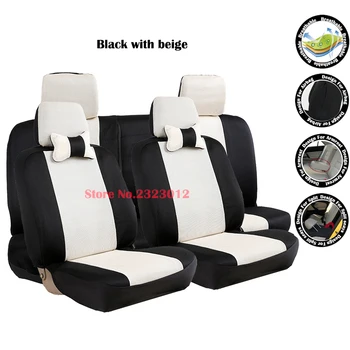 Car travel brand Universal car seat cover For All TOYOTA 5 Seats front and rear seat covers accessories styling black/gray /red