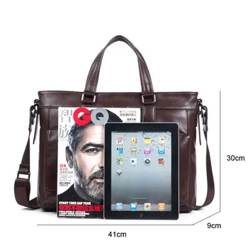 Luxury Fashion Real Leather Handbags Designer Brand Multifunction Men Messenger Large Capacity Business Travel Bags