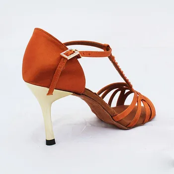 Dancesport Shoes BD 2347 Ladies Latin Dance Shoes Prossional Dance Shoes High Heel Tango Shoes Golden High Heel