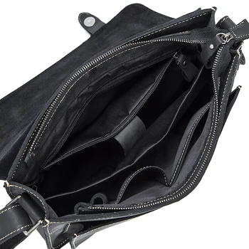 MVA Genuine Leather Men Bags Crazy Horse Leather Shoulder Crossbody Bag Vintage Men Messenger Bag Business Briefcase Laptop Bag