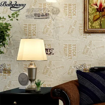 Beibehang Country Mediterranean Style Retro English Wallpaper Study Kids Room Bedroom Background Wallpaper