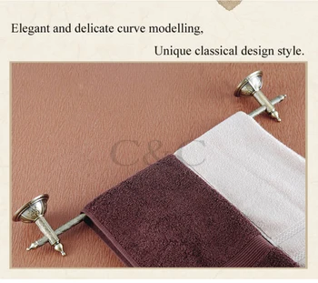 Towel Rail Noble And Elegant Solid Brass Antique Plating Single Bathroom Towel Bar 1101