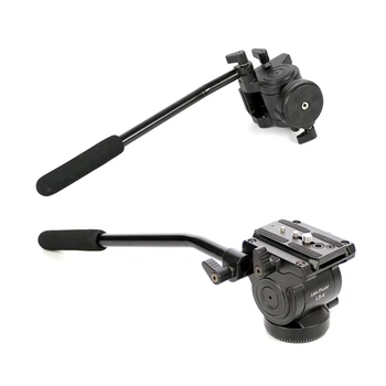 XILETU Video Camera Fluid Drag Tripod Head with Quick Release & Handle Grip for DSLR Canon Nikon Sony Camera Camcorder