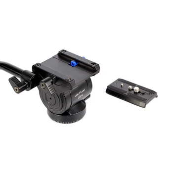 XILETU Video Camera Fluid Drag Tripod Head with Quick Release & Handle Grip for DSLR Canon Nikon Sony Camera Camcorder