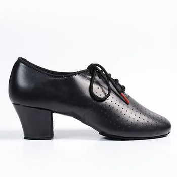 Women Latin BD Shoe T1b Women Soft Leather Teaching Shoes Ladies Dancesport Shoe Split Outsole Ballroom Dance Shoe