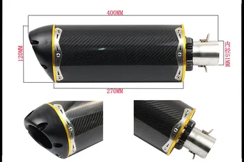 36-51mm universal Modified motorcycle exhaust pipe CNC aluminium alloy CBR R1 R6 ESCAPE moto FOR two brothers exhaust