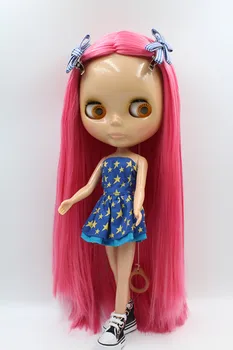 Blygirl Doll Pink hair Blyth Doll body Fashion Can refit makeup Fashion doll Wheat muscle