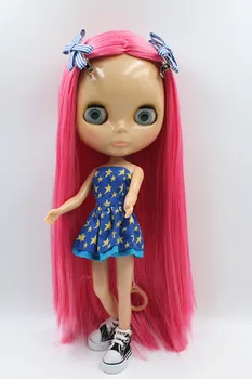 Blygirl Doll Pink hair Blyth Doll body Fashion Can refit makeup Fashion doll Wheat muscle