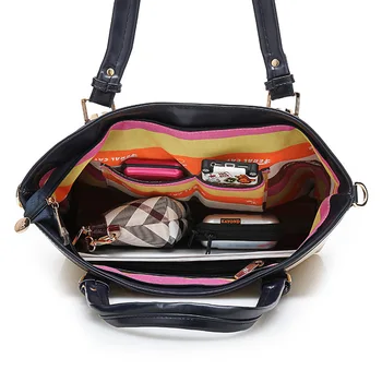 FERAL CAT Brands Women Shoulder Bags Fashion Plaid Leather Bags Famous Brands Women Casual Handy Bags Ladies Handbag New