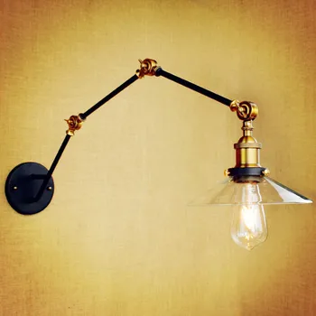 Edison Wall Sconce Retro Industrial Vintage Wall Lamp Adjustable Swing Long Arm Light Lampara Pared Aplique Lampe Murale