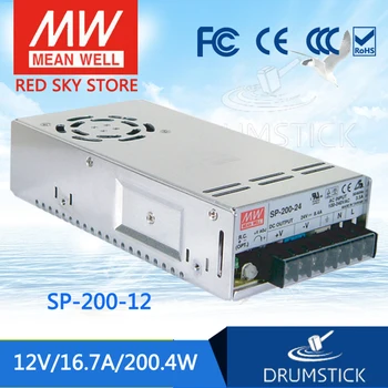 Original MEAN WELL SP-200-12 12V 16.7A meanwell SP-200 12V 200.4W Single Output with PFC Function Power Supply