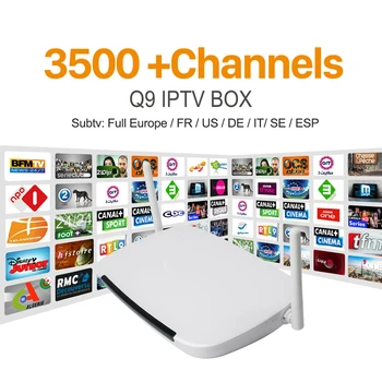 3500+ Live HD IPTV Arabic Europe Subscription 1 year SUBTV Account Africa French Q9 IPTV Android Smart TV Box Italy Media Player