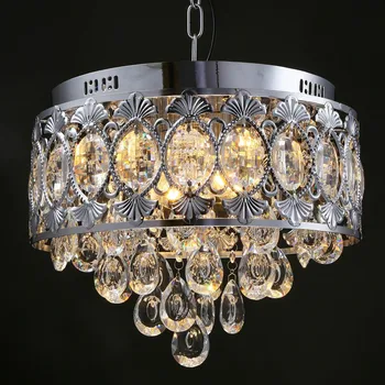 4 light Crystal Chandelier Lighting Fixture Clear Crystal Lustre Lamp For Living room bedroom Light