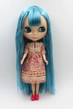 Blygirl doll 1/6 fashion doll, 30cm doll Blyth ordinary body joints 7, crystal blue Liu Hai straight hair