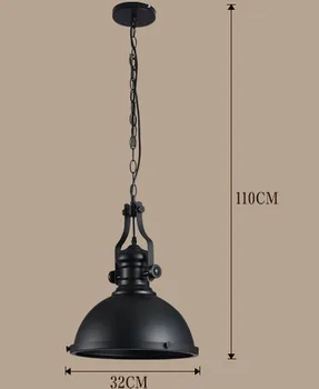 Creative Loft Style Iron Vintage Pendant Light Antique Industrial Lamp Hanging Fixtures For Dining Room Retro Indoor Lighting