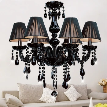 Selling, Black Crystal Chandelier Lamps,Modern Fashion Pendant Style Crystal Chandelier Lamps For Home Decor