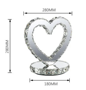 LED Heart Shape Crystal Table Lamps Birthday, Wedding decorations lights