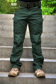 IX7 Tactical Cargo Pants Men outdoor Camping & Hiking Training Multi-pockets Trousers Overalls Cotton Military Army Pant