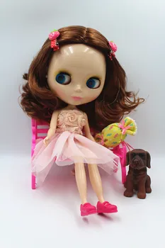 Blygirl Doll Brown Short hair Blyth Doll body Fashion can change makeup Fashion doll