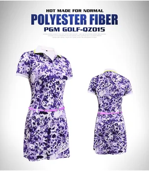 PGM 2017 Newest Women's Golf Shorts skirt Summer Golf Sportswear Floral Print Short Sleeve Polo Lady elastic skirt 3COLORS