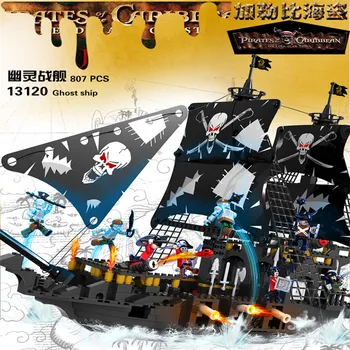 Pirates Of The Caribbean Warship Series Black Pearl Figure & Ghost Ship Blocks Models Building Toys Compatible With COGO 13119