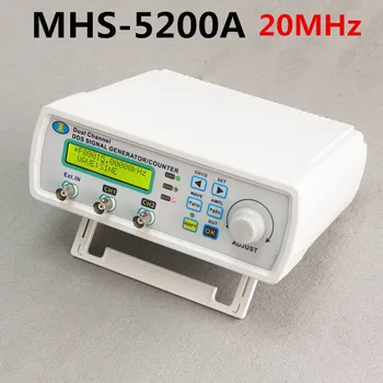 MHS-5200A High Precision Digital DDS Dual-channel Signal Source Generator Arbitrary Waveform Frequency Meter 200MSa/s 20MHz