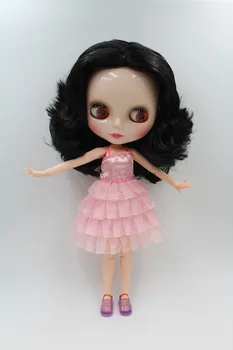 Blygirl Short black hair doll, 19 joints of the body, Blyth doll nude doll