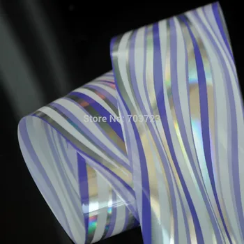 Fashion Symphony transfer film foil nail stickers DIY Nail Polish Soft and shiny purple waves GL93