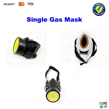 Single Gas Mask protection filter Chemical Gas Respirator Face Mask