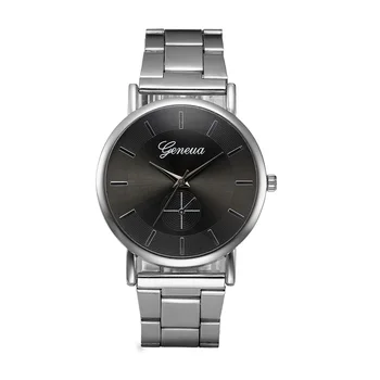 Relogio Feminino Watch Women Watches Geneva Stainless Steel Clock Silver Analog Bracelet Quartz Watch
