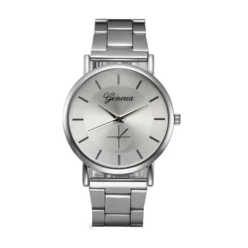 Relogio Feminino Watch Women Watches Geneva Stainless Steel Clock Silver Analog Bracelet Quartz Watch