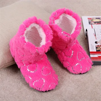 ToLaiToe 2pair Sequins Love Coral velvet Indoor Floor slippers Women Home Shoes, Sequin Heart Home Ankle Soft Sole Slippers