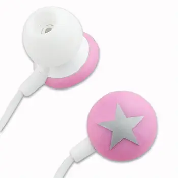 4 Colors -----Pink Red Black White Star 3.5mm In-ear Stereo Earphone Headset For MP3 MP4 iPhone HTC G8 G7 G5