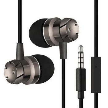 TWOM Subwoofer Metal Earphone with Microphone for Cell Phone In Ear Earbuds HiFi Earpiece Stereo Bass Universal Wired