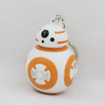 New Star Wars The Force Awakens Bb8 Bb-8 R2D2 Droid Robot Led Keychain Action Figure Stormtrooper Clone Strap Toy Gifts