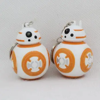 New Star Wars The Force Awakens Bb8 Bb-8 R2D2 Droid Robot Led Keychain Action Figure Stormtrooper Clone Strap Toy Gifts