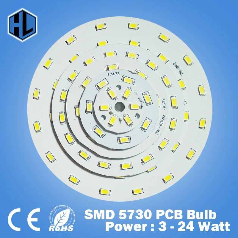 1pce 3W 5W 7W 9W 12W 15W 18W 24W SMD5730 brightness light board LED Lamp panel for ceiling light and light bulbs