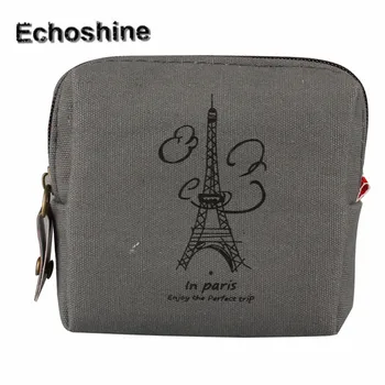 2016 New Retro Style Paris memory Womens Wallets Mini Lady Purse Wallet Card Holders Clutch Handbag /Wholesale