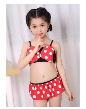 Wholesale Price 2017 New Cartoon Baby Girls Swimwear Kids Cute Two-Piece suit Bikini Child Swimsuit Beach Wear Children Clothes