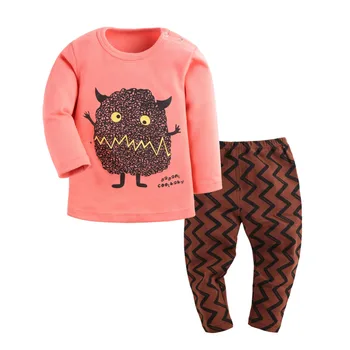 Baby Pajamas Babies Clothes Set Little Kids Monster Clothes Toddler Children Sets Tops+Pants Infant Babies Homewear Suit