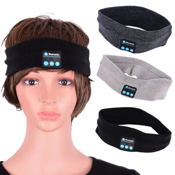 Unisex Wireless Bluetooth Warm Headband Smart Caps Headphone Headset Speaker Mic
