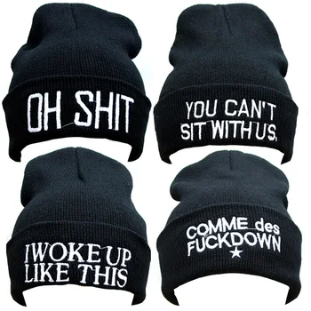 Autumn Winter Personality 21 Style Hip Hop Hats For Women Men Knitted Slouchy Beanie Skullies Chunky Baggy Warm Head Beanies Hat