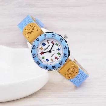 Reloj Mujer Montre Femme Blue Boy Black quarzt Watch Girl Kids Children's Gift Fabric Strap Student Wristwatch