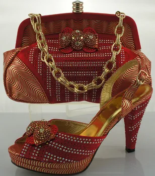 ME0011,News tyle African woman matching italian shoe and bag set for African wedding, for size 38-42.