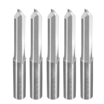 5Pcs/Set 6mm 2 Double Two Flute Straight Shank CNC Router Bit End Mill Steel Cutter Tool Milling Tools